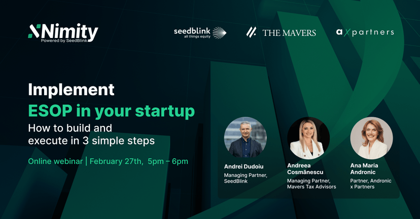 Implement ESOP in your startup - how to build and execute in 3 easy steps [Webinar]