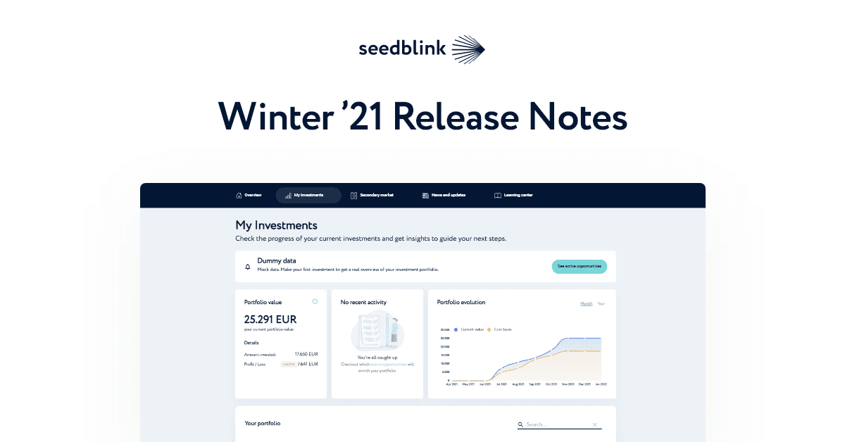 Actualizări de produs: Winter Release aduce instrumente noi dedicate managementului de portofoliu și tezei de investiție